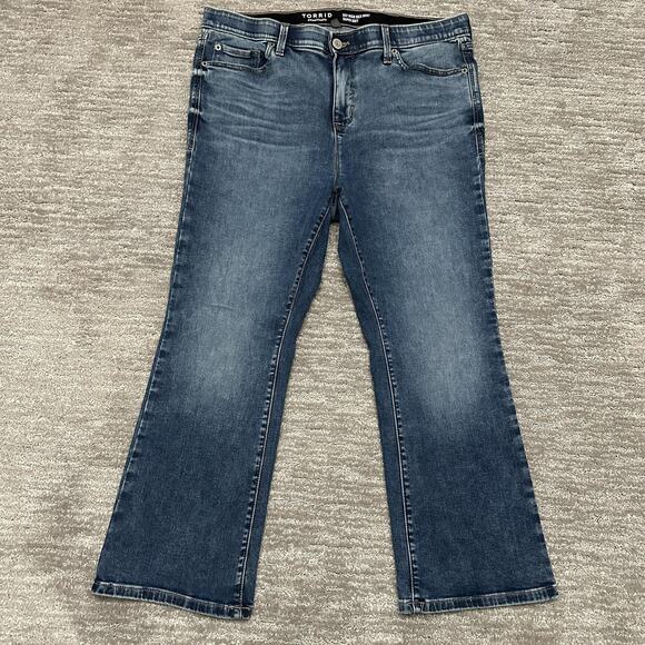 Torrid Jeans Womens 14R Blue Sky High Kick Boot Super Soft Stretch Bootcut Denim - Picture 1 of 13